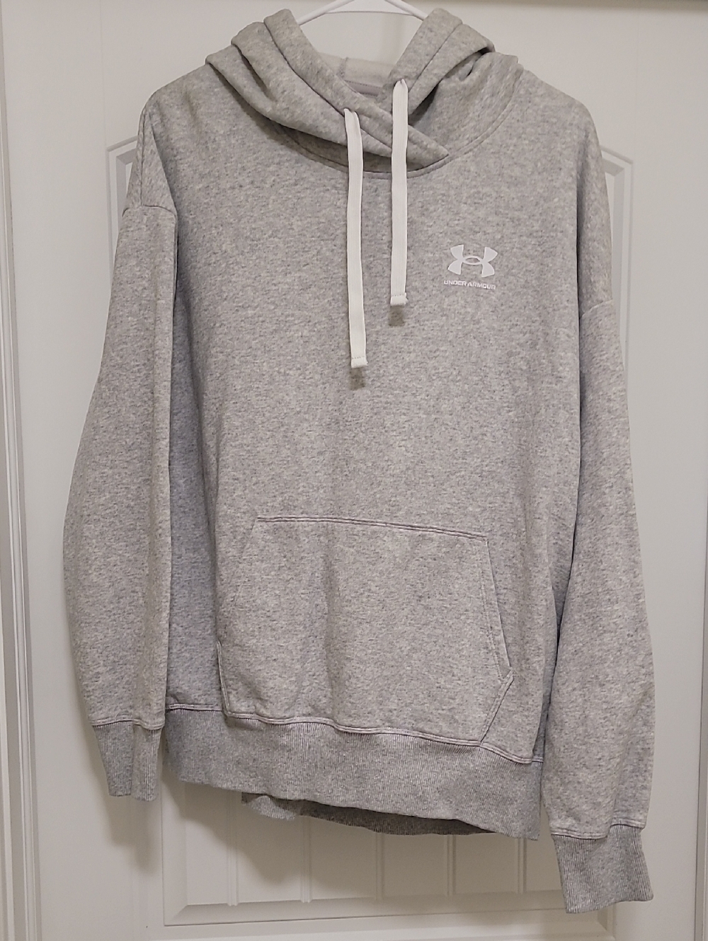 Under Armour Women's Rival Fleece Long-Sleeve Hoodie In Athletic Gray